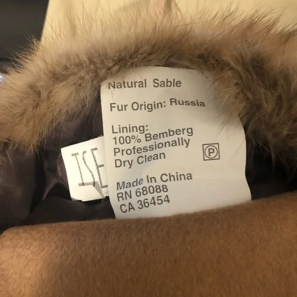 TSE Cashmere Coat Fur Collar Tan 12